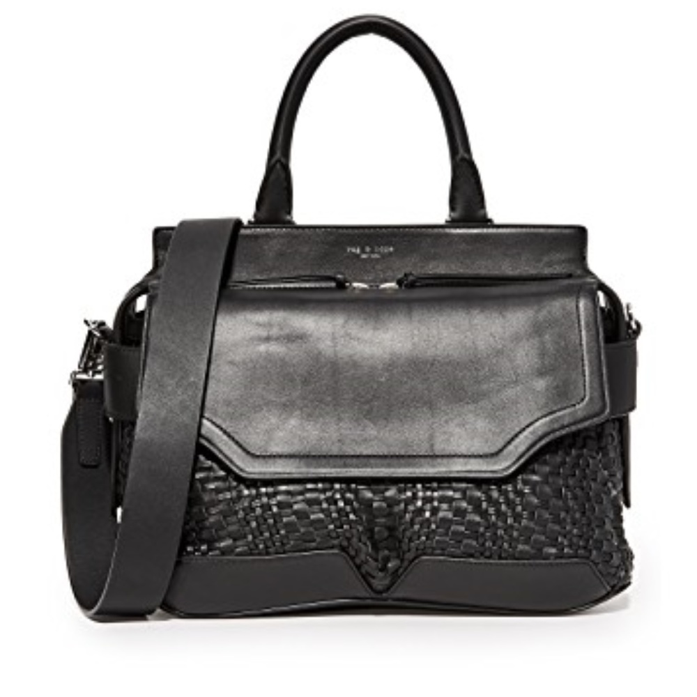 Rag & Bone Woven Pilot Leather Satchel